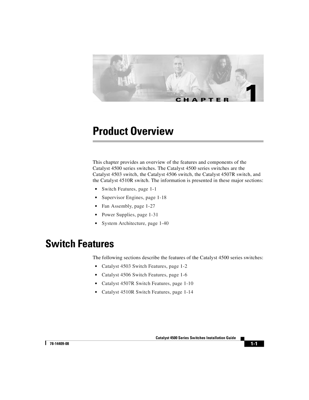 Cisco Systems WSC4500XF32SFP, WSC4500X24XIPB, WSC4500XF16SFP manual Product Overview, Switch Features 