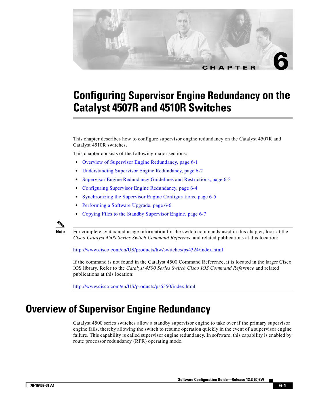 Cisco Systems WSC4507RE96V manual Overview of Supervisor Engine Redundancy, page, Performing a Software Upgrade, page 