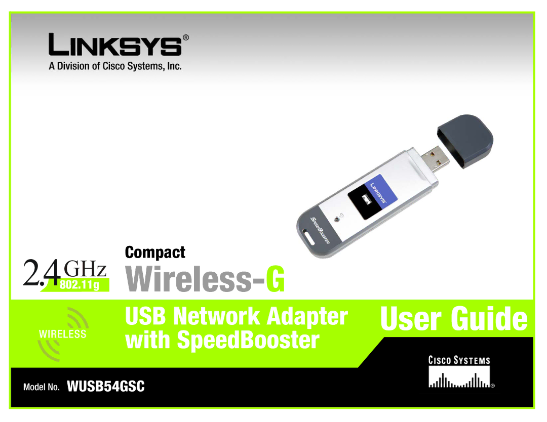 Cisco Systems WUSB54GSC manual Wireless- G 