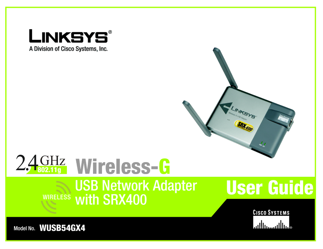 Cisco Systems WUSB54GX4 manual Wireless- G 