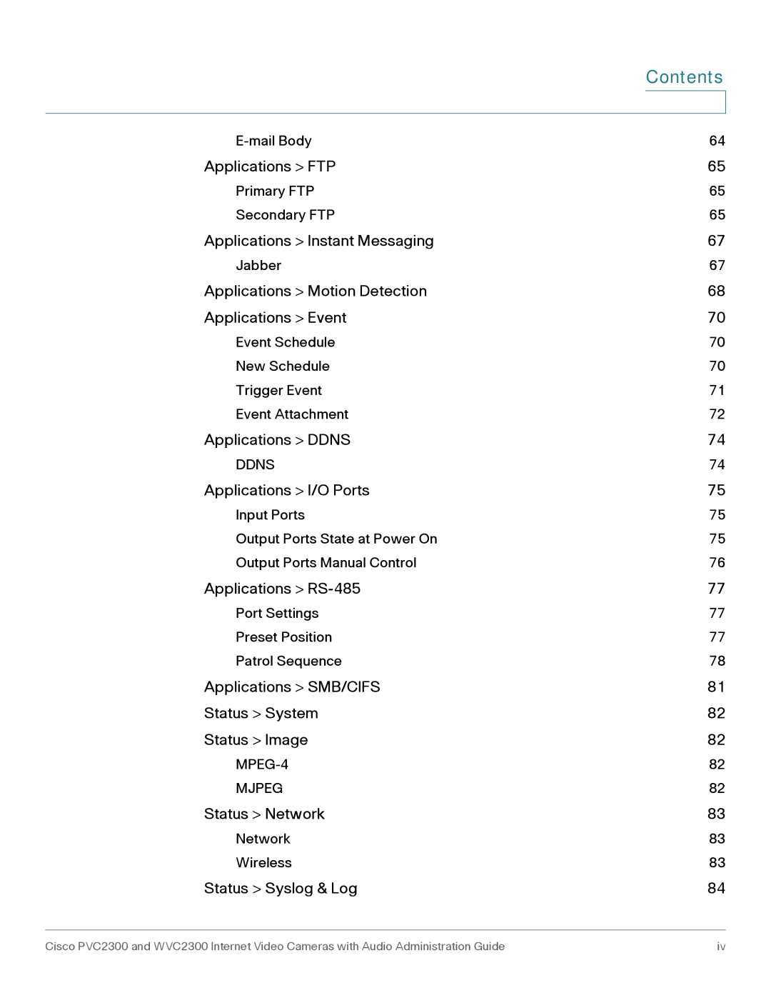 Cisco Systems WVC2300 manual Applications FTP 