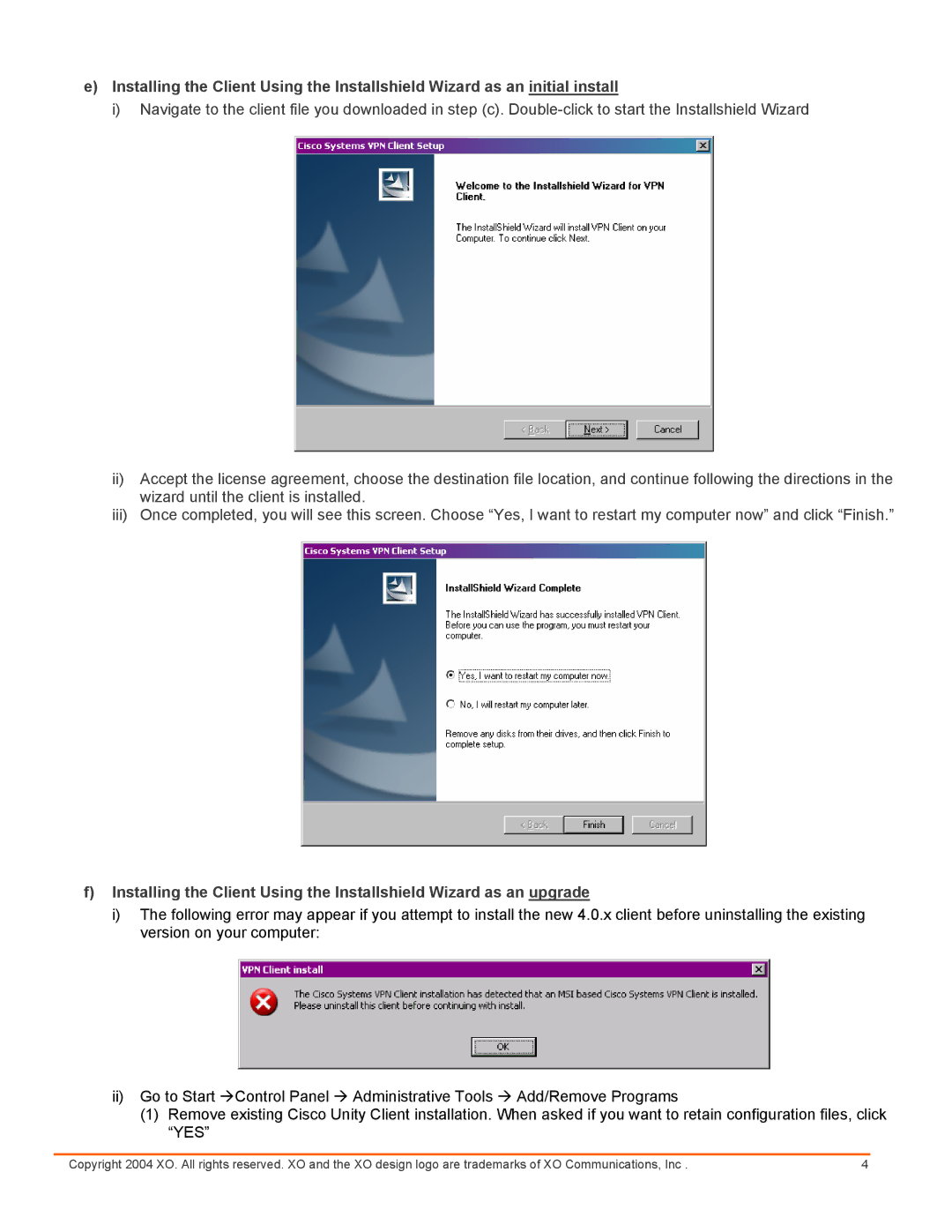 Cisco Systems XO setup guide 