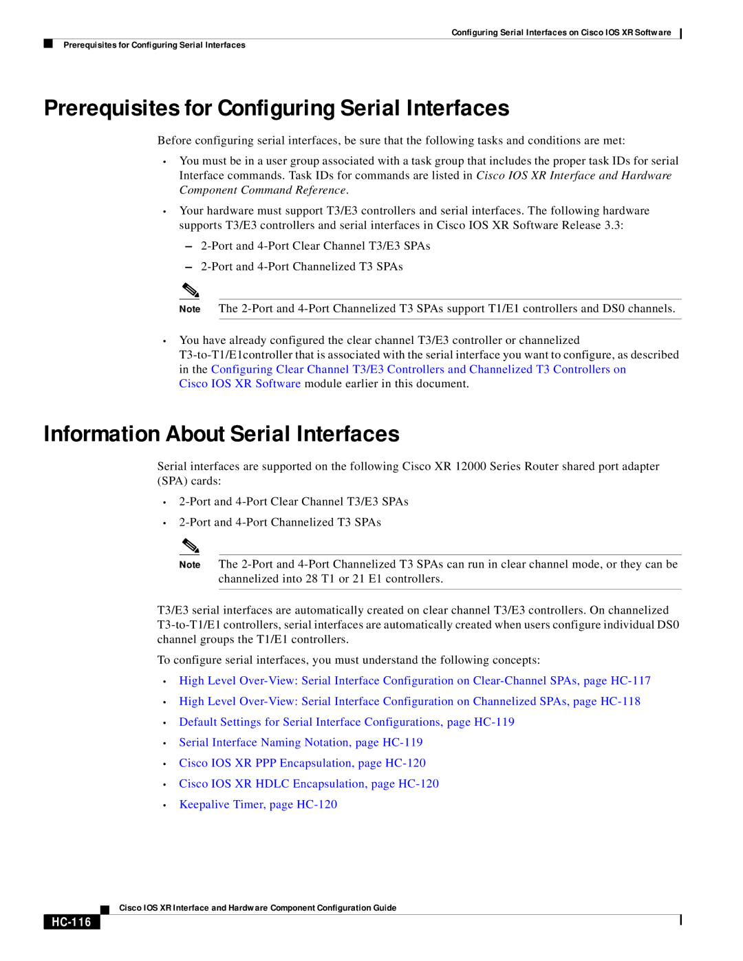 Cisco Systems XR 12000 SIP-401 manual Prerequisites for Configuring Serial Interfaces, Information About Serial Interfaces 