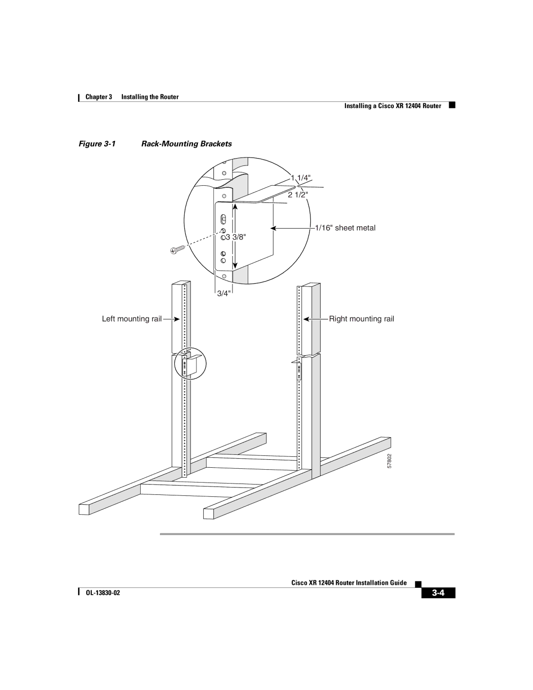 Cisco Systems XR 12404 manual Rack-Mounting Brackets 