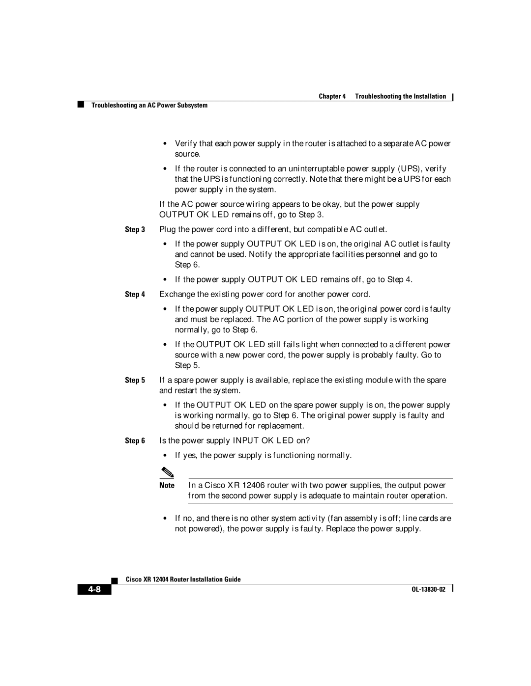 Cisco Systems manual Cisco XR 12404 Router Installation Guide 