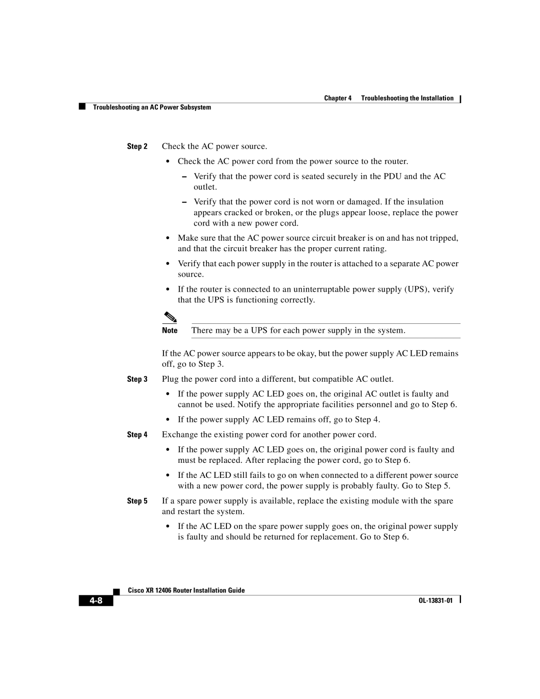 Cisco Systems manual Cisco XR 12406 Router Installation Guide 