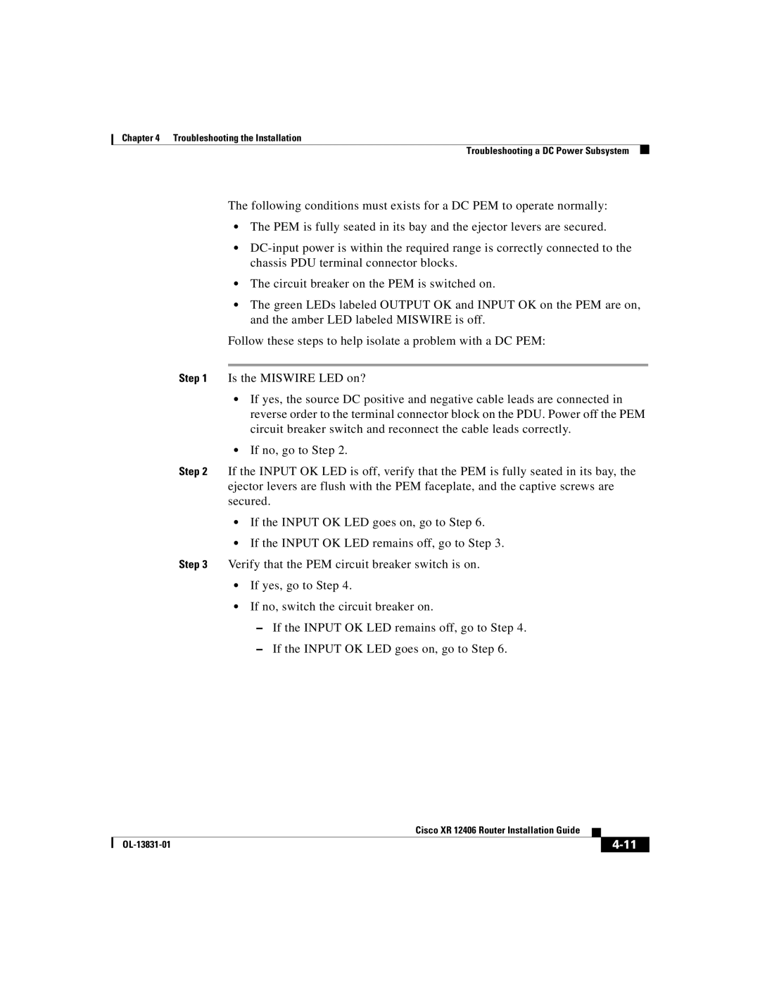 Cisco Systems XR 12406 manual OL-13831-01 