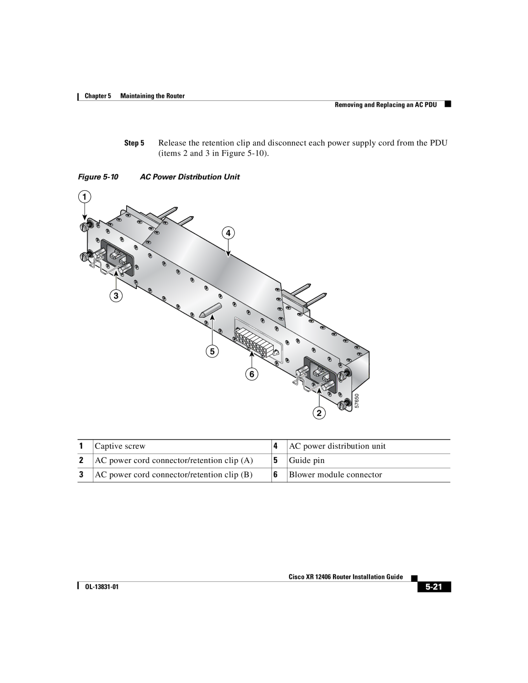 Cisco Systems XR 12406 manual AC Power Distribution Unit 