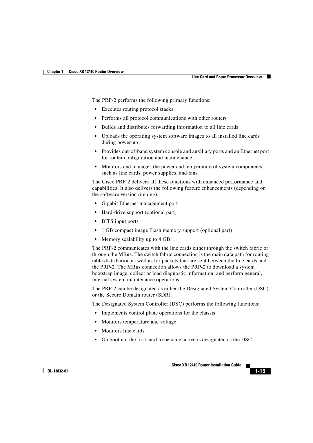 Cisco Systems XR 12410 manual OL-13832-01 