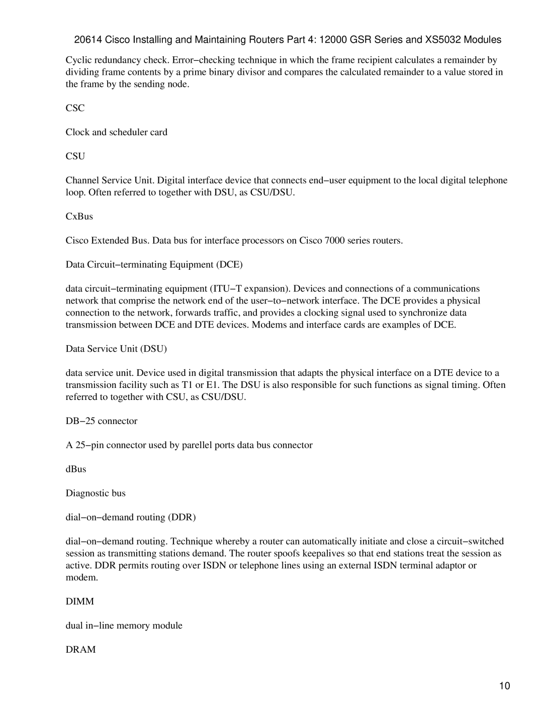 Cisco Systems XS5032, 12000 GSR manual Csc, Csu, Dimm, Dram 