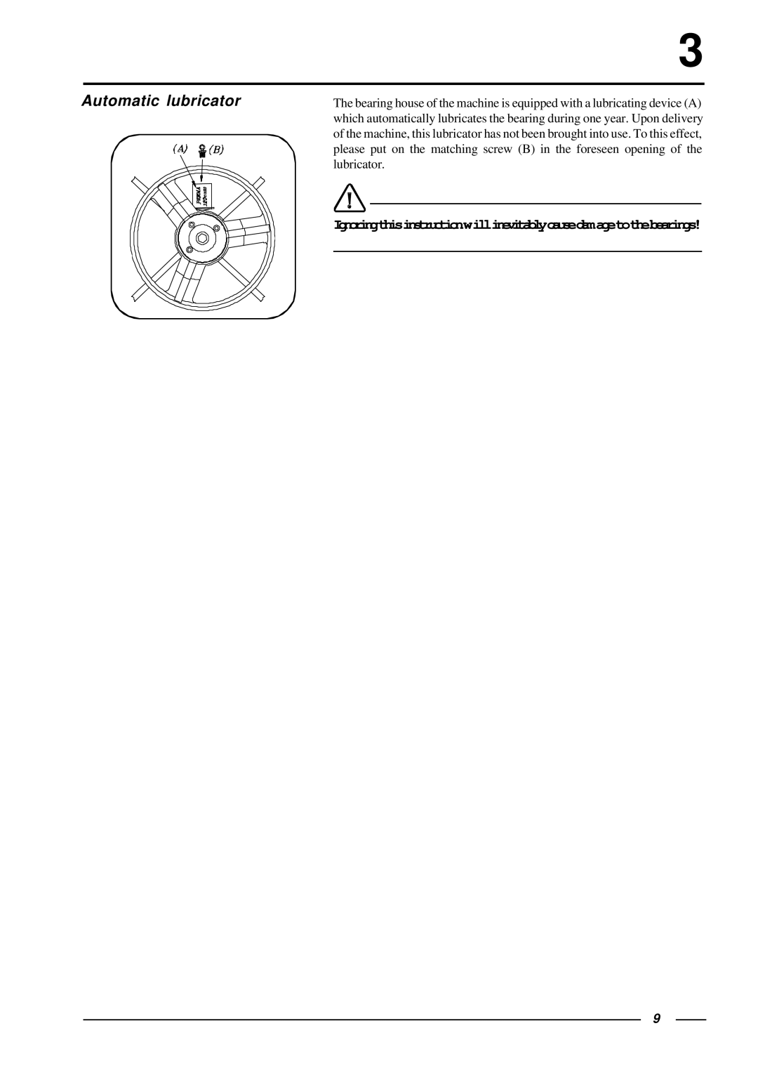 Cissell HF575, HF455 manual Automatic lubricator 