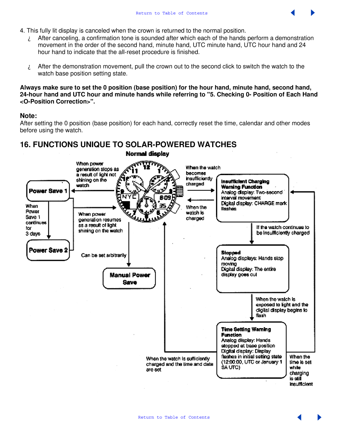 Citizen C650 manual Functions Unique to SOLAR-POWERED Watches 