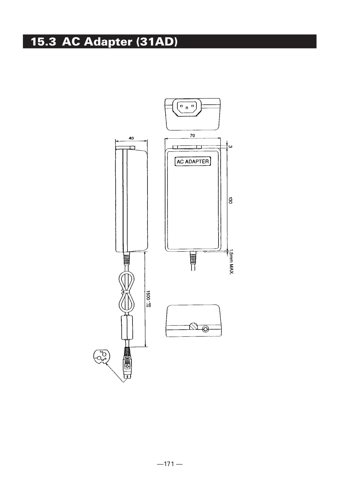 Citizen CBM1000 manual AC Adapter 31AD 