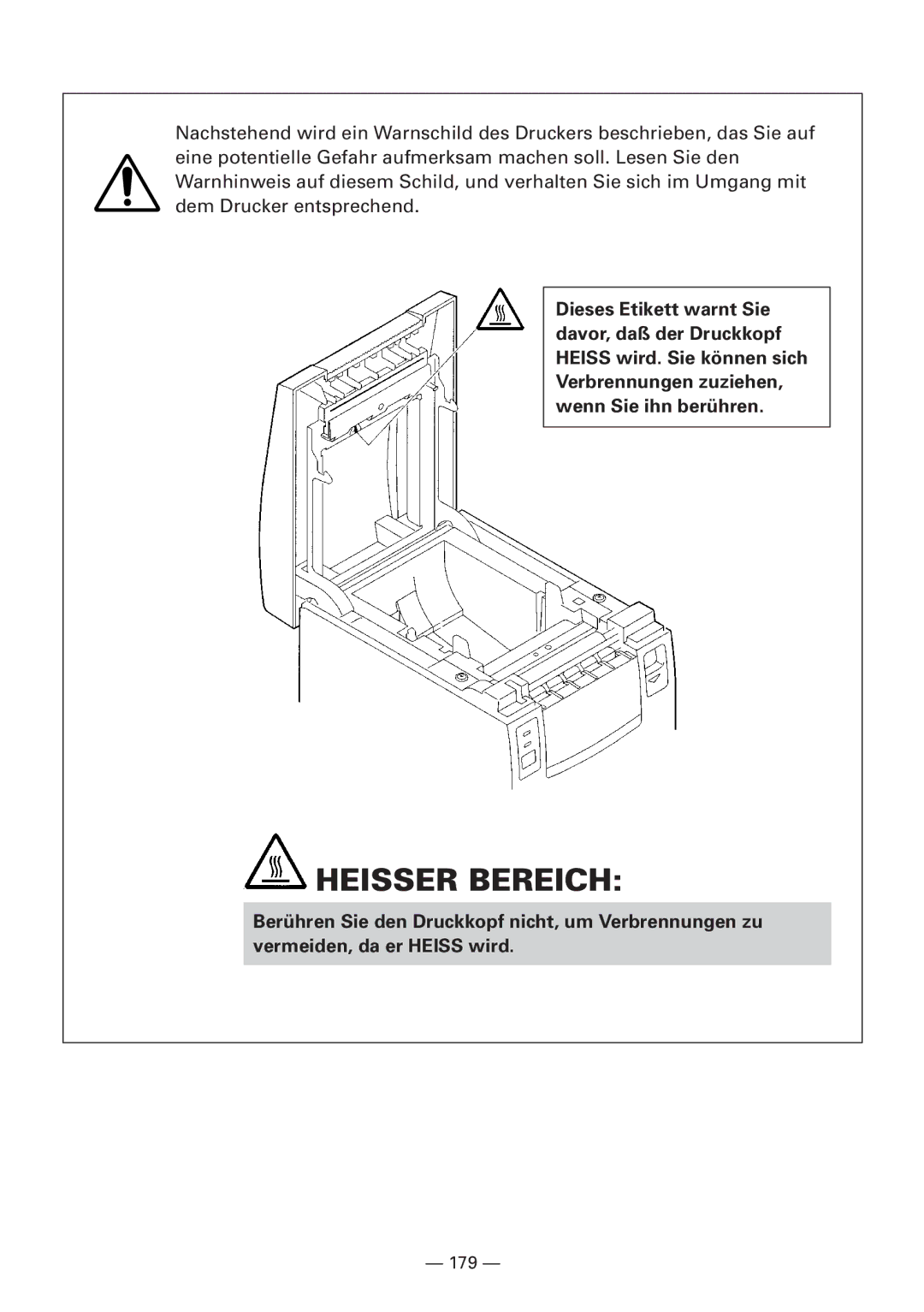 Citizen CBM1000 manual Heisser Bereich 