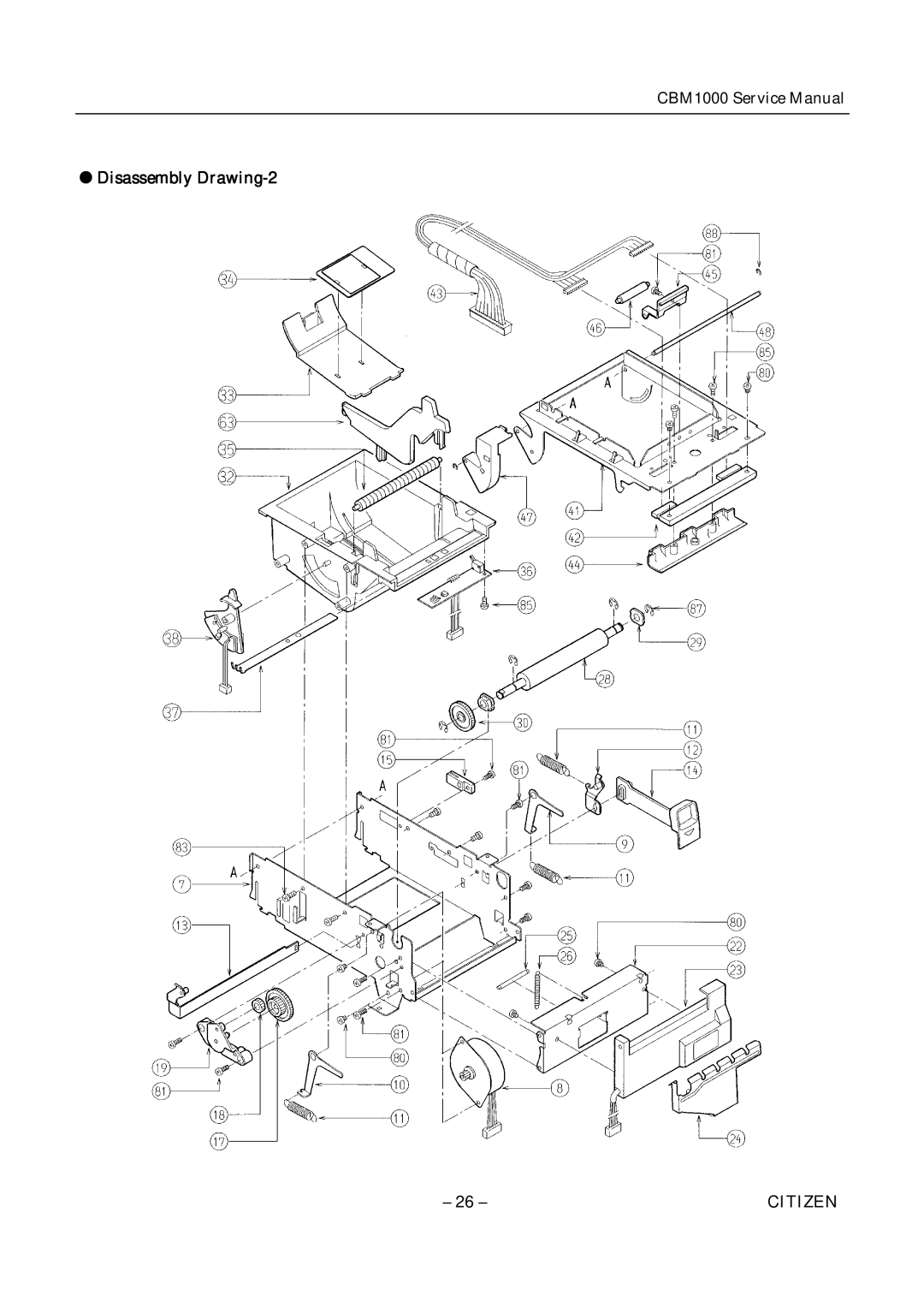 Citizen CBM1000 service manual Disassembly Drawing-2 