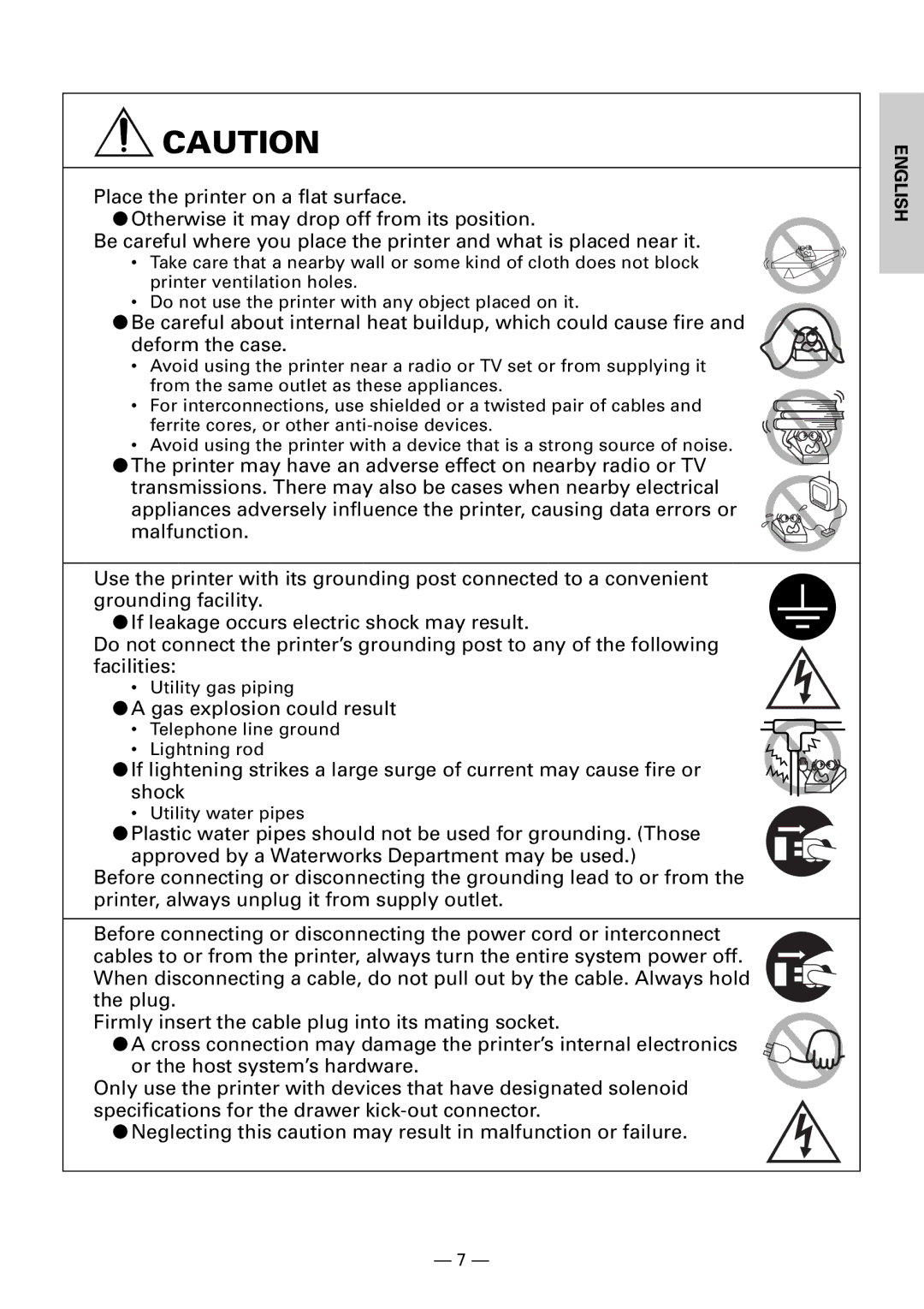 Citizen CBM1000II user manual Gas explosion could result 