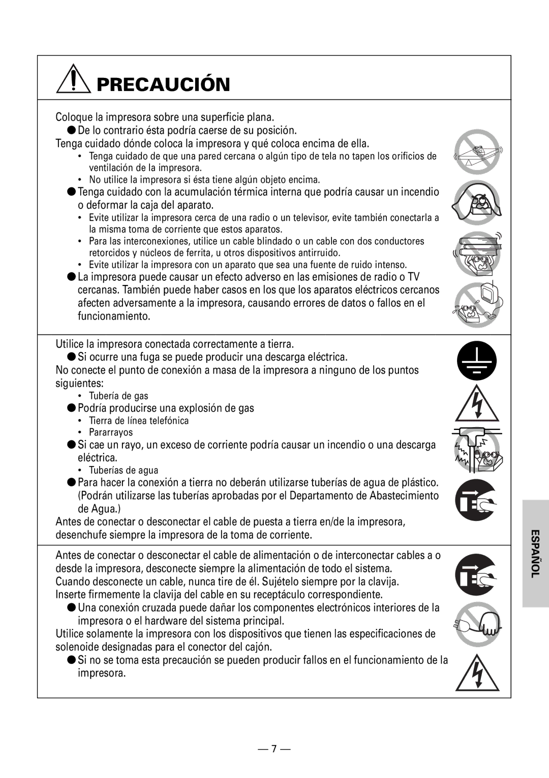 Citizen CBM1000II user manual Podría producirse una explosión de gas 