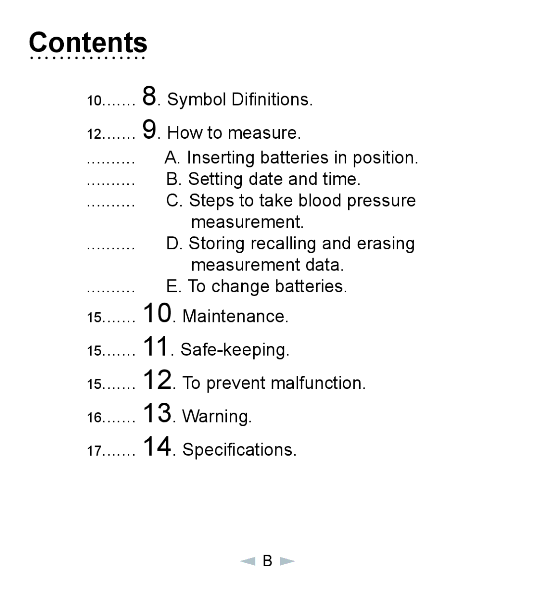 Citizen ch-17 manual Contents 