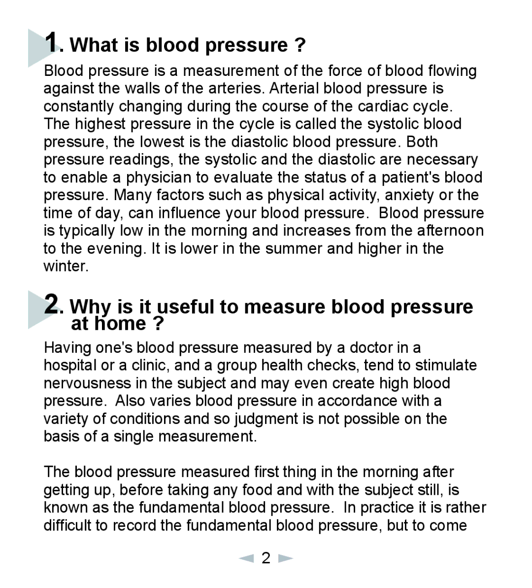 Citizen ch-17 manual What is blood pressure ?, Why is it useful to measure blood pressure at home ? 