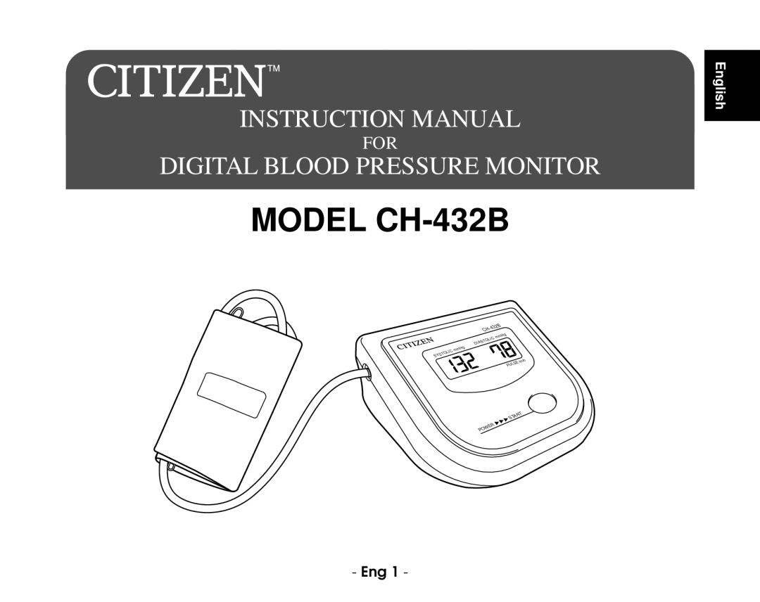 Citizen instruction manual Model CH-432B 