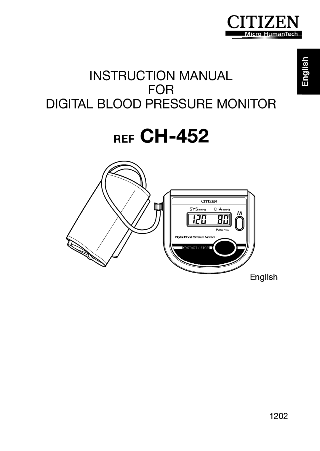 Citizen instruction manual REF CH-452, English 