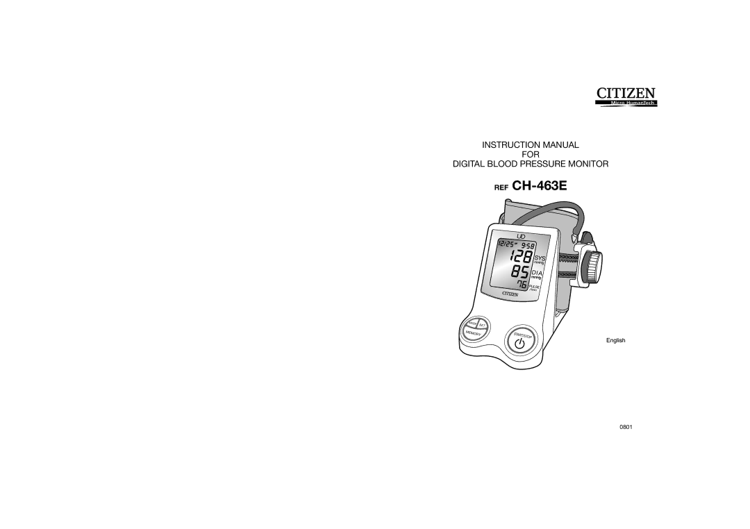 Citizen instruction manual REF CH-463E 