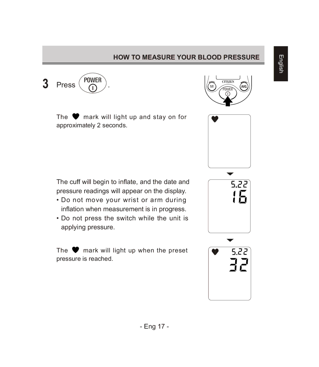 Citizen CH-671F instruction manual HOW to Measure Your Blood Pressure 