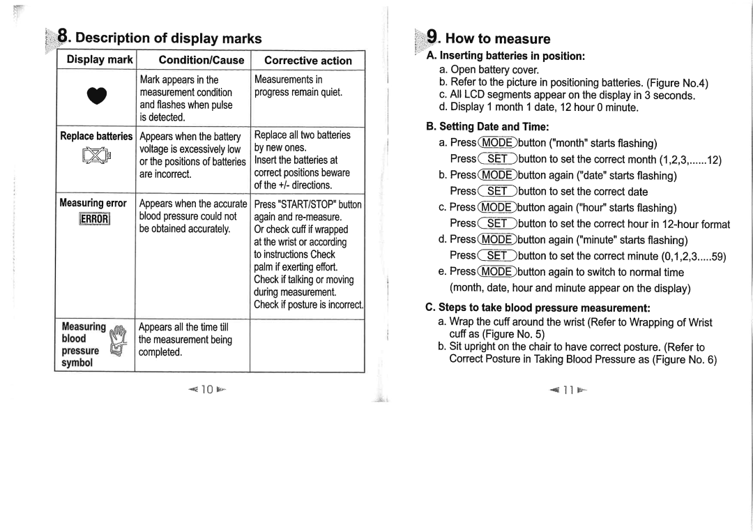 Citizen CH606 manual 