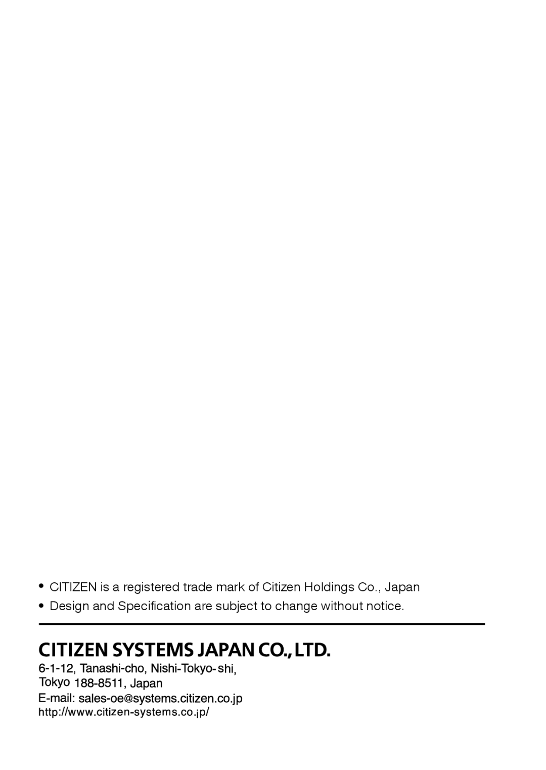 Citizen CHU503 instruction manual 