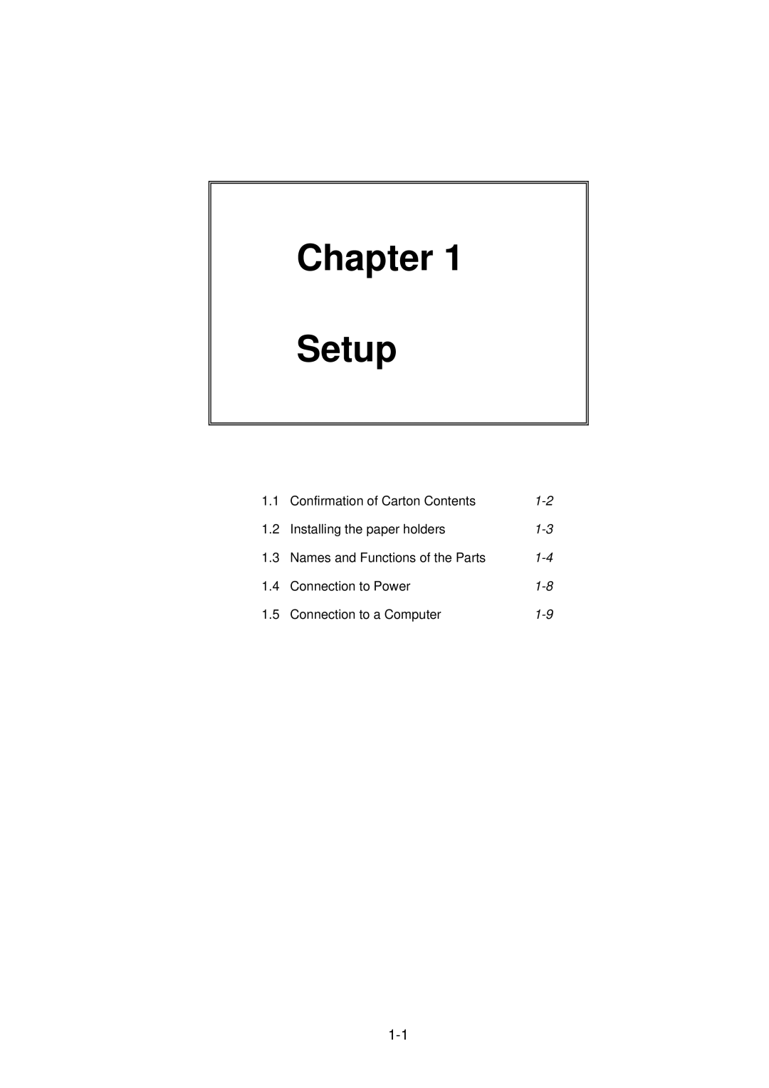 Citizen CLP-2001 user manual Chapter Setup 