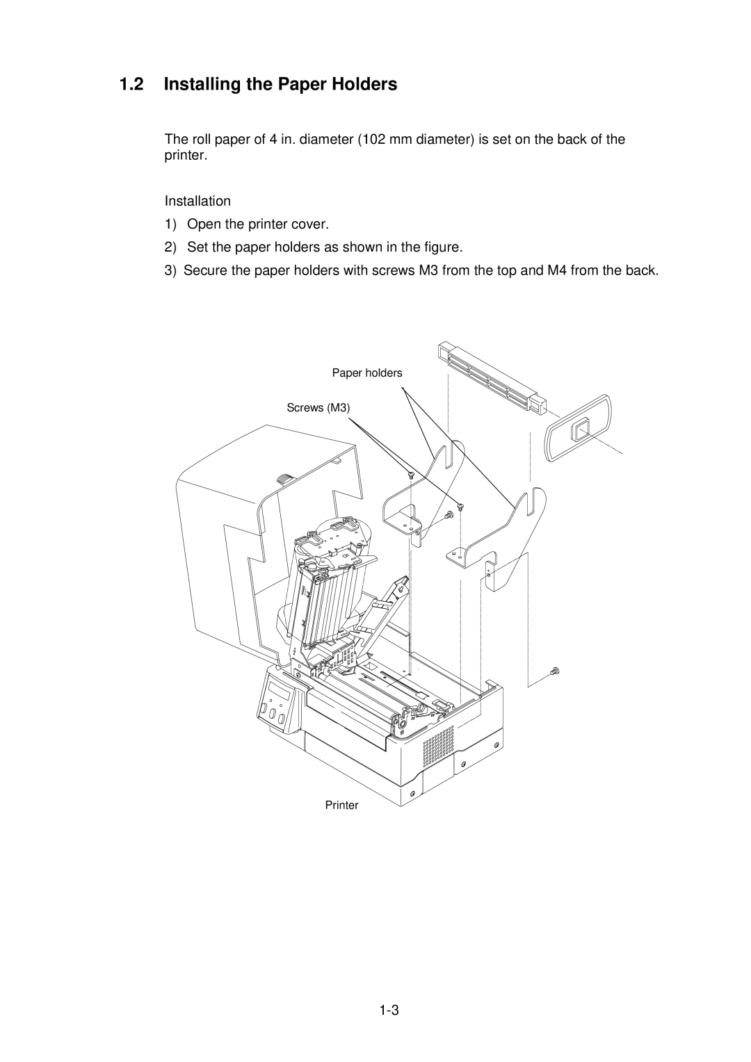 Citizen CLP-2001 user manual Installing the Paper Holders 