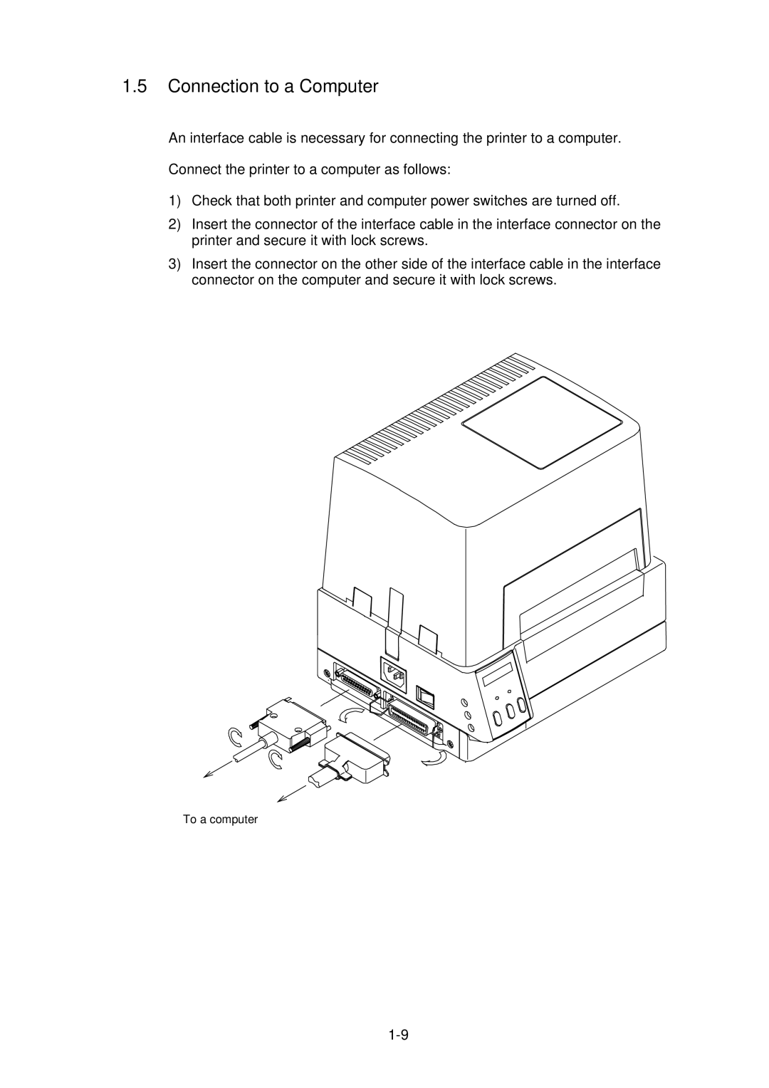 Citizen CLP-2001 user manual Connection to a Computer 