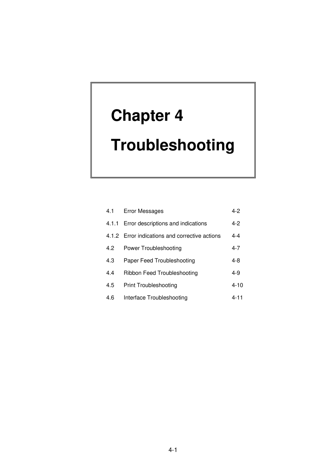 Citizen CLP-2001 user manual Chapter Troubleshooting 