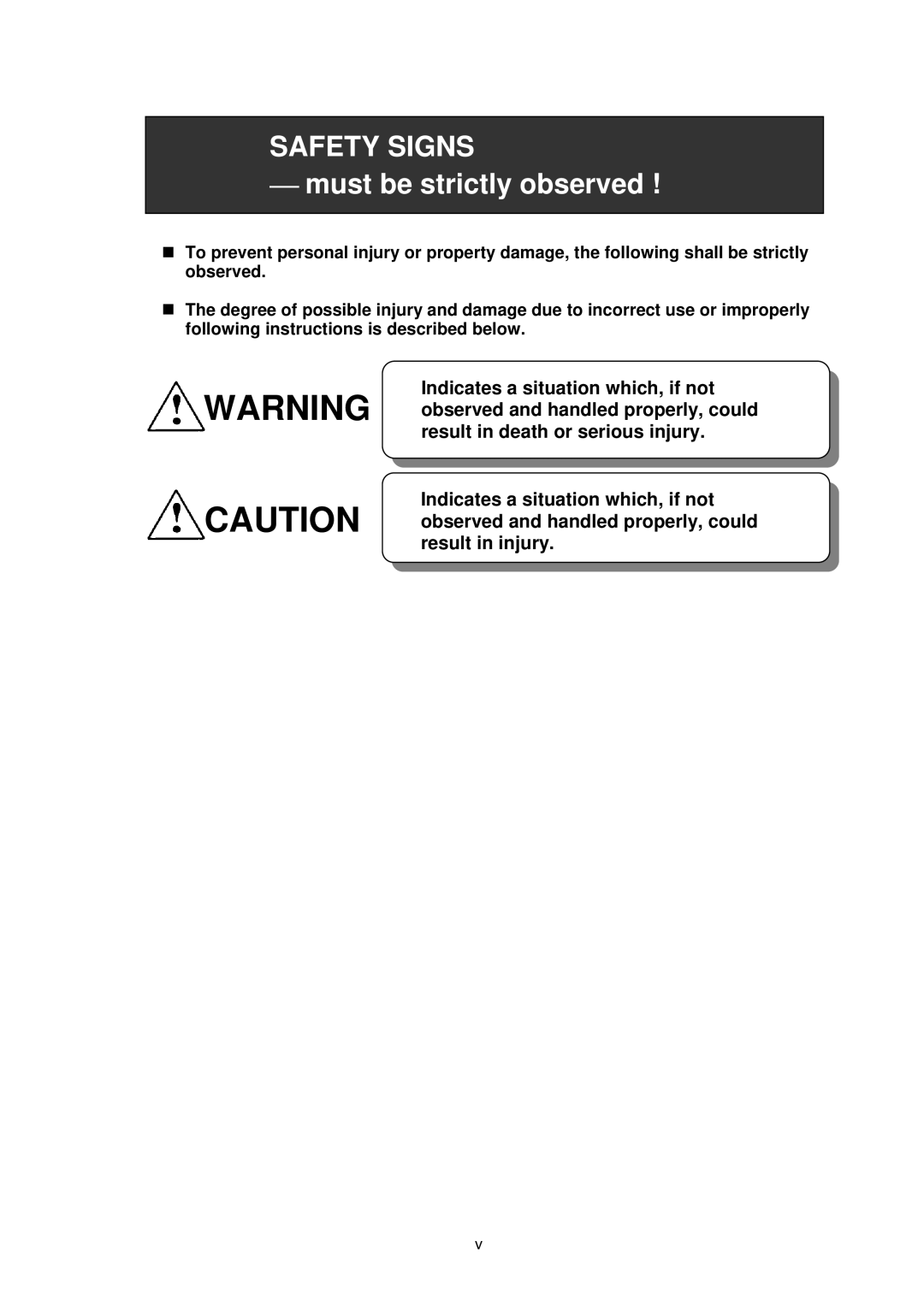 Citizen CLP-2001 user manual Safety Signs 