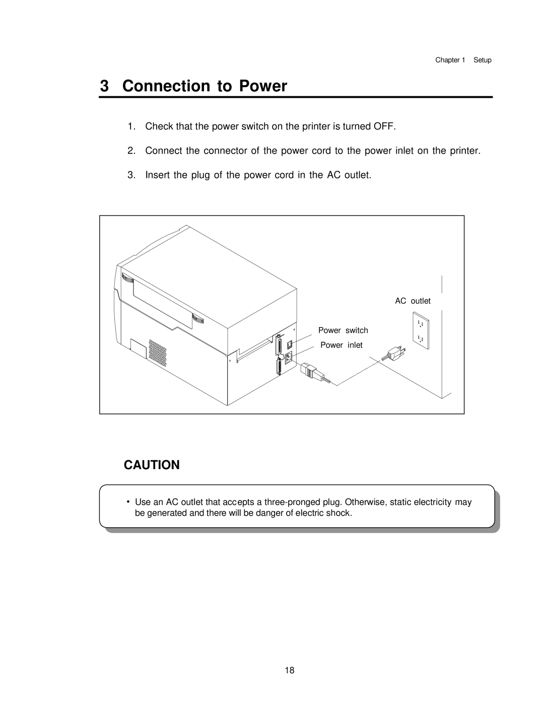 Citizen CLP-7001, CLP-7401, CLP-7002 user manual Connection to Power 