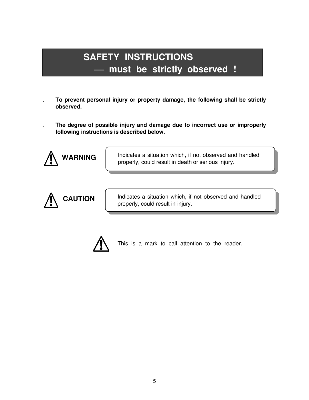 Citizen CLP-7401, CLP-7001, CLP-7002 user manual Safety Instructions 