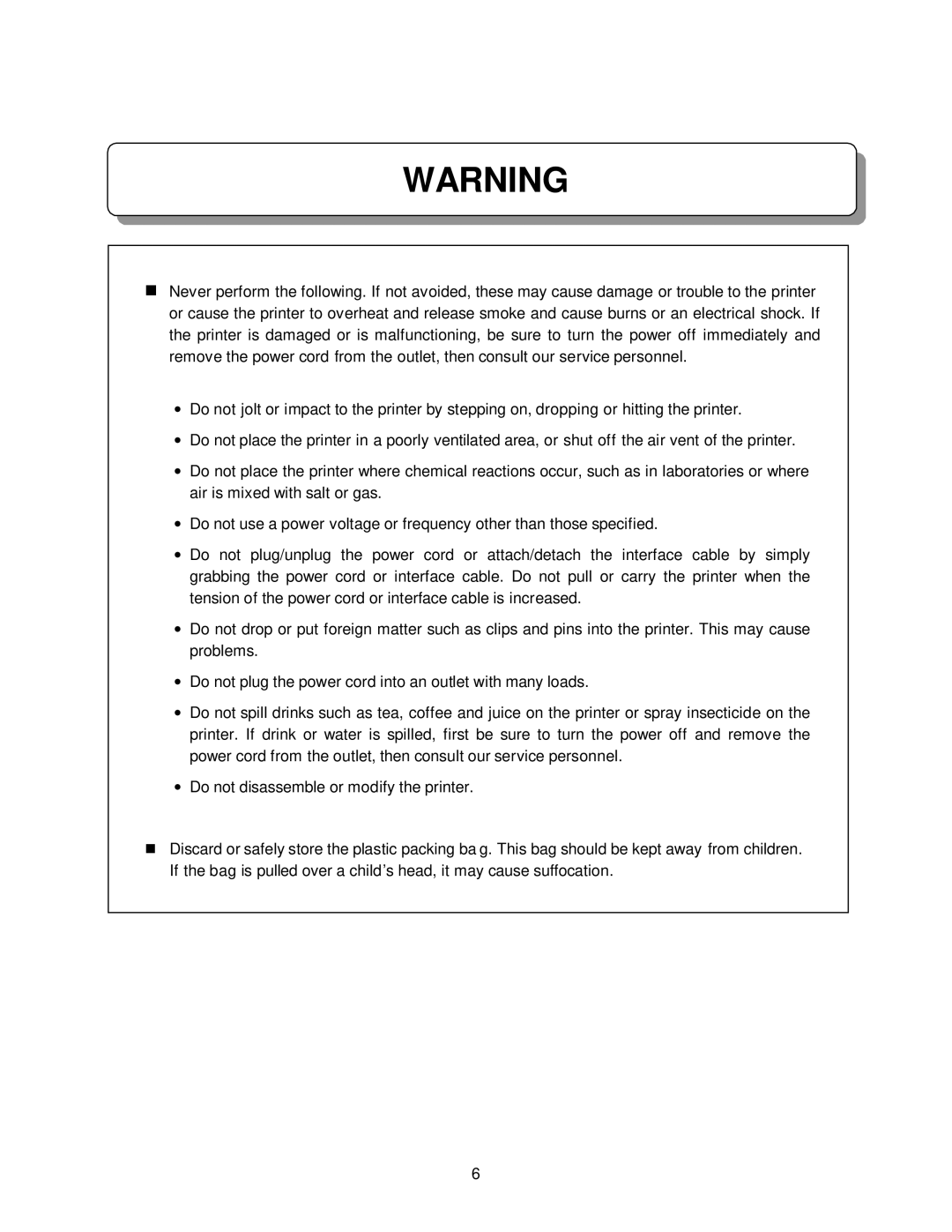 Citizen CLP-7001, CLP-7401, CLP-7002 user manual 