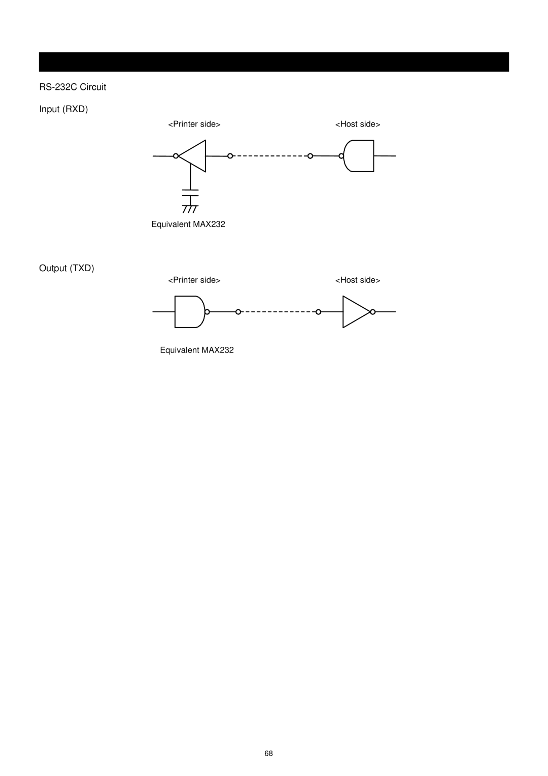 Citizen CMP-10 manual Electrical Characteristics, RS-232C Circuit 