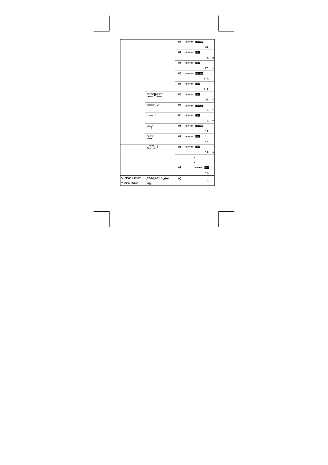 Citizen CT-300J manual All clear & return 