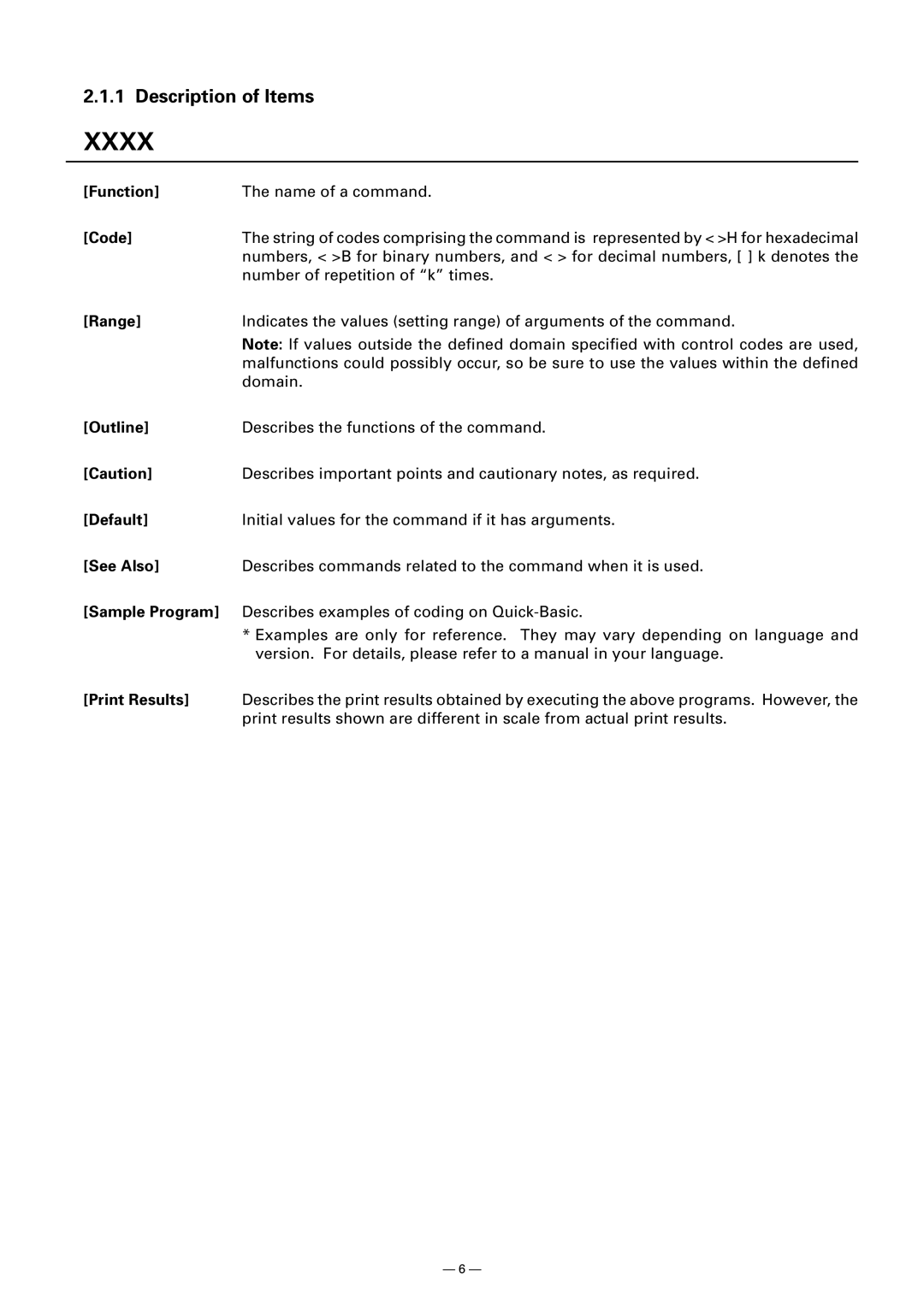 Citizen CT-S300 manual Code, Range, Outline, Default, See Also, Print Results 