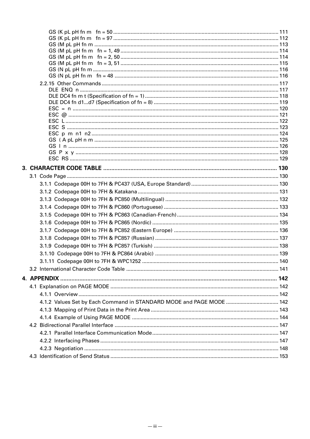 Citizen CT-S300 manual Character Code Table 