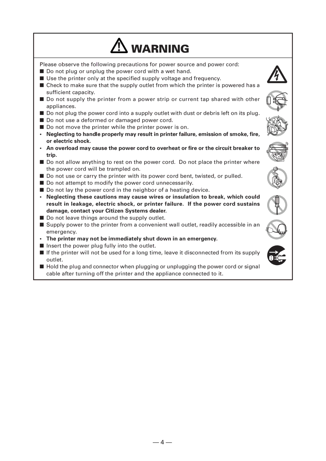 Citizen CT-S4000DC user manual 