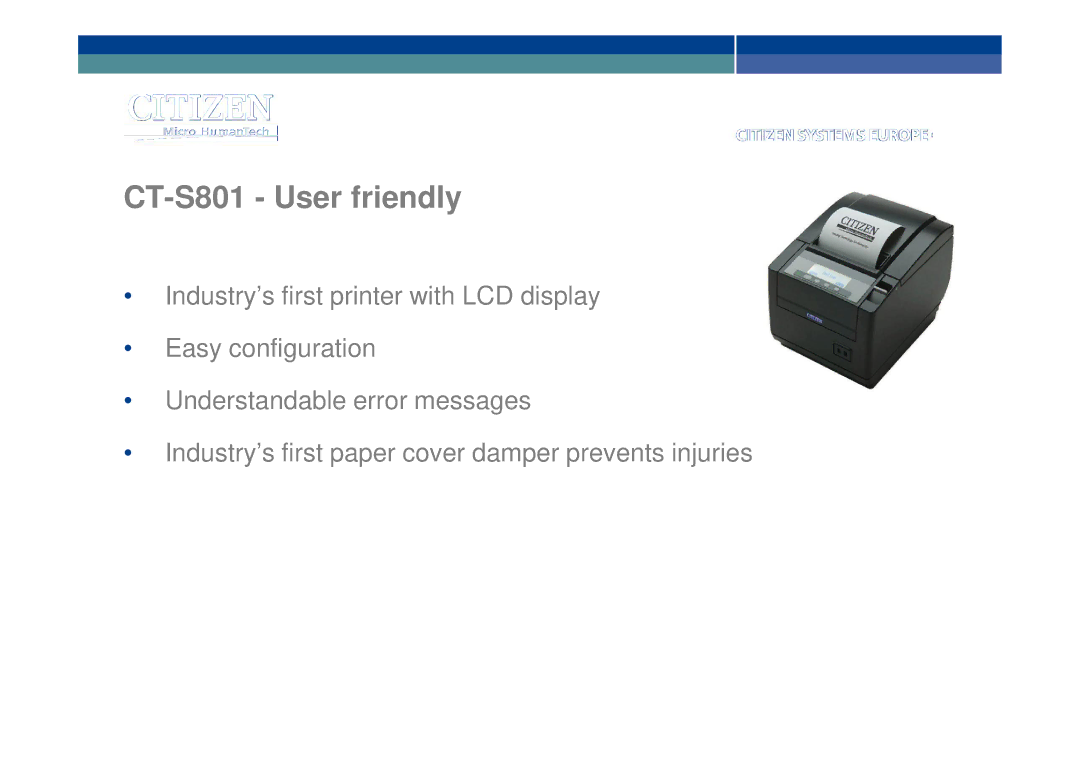 Citizen manual CT-S801 User friendly 