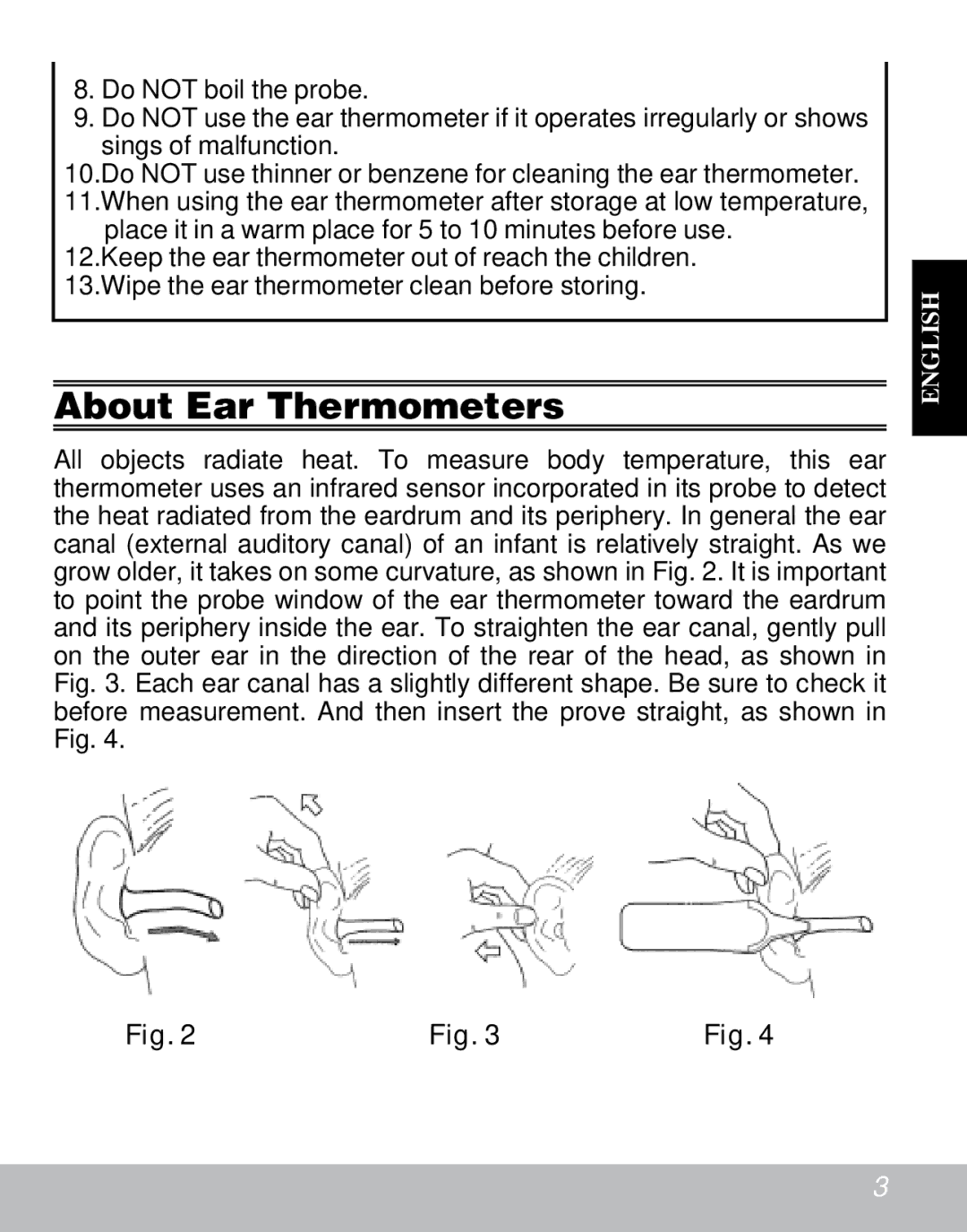 Citizen CT810 instruction manual About Ear Thermometers 