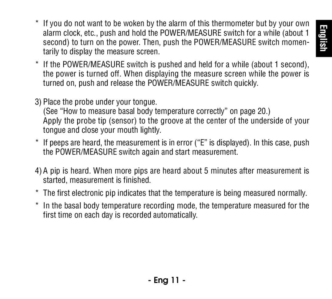 Citizen CT915 instruction manual English 