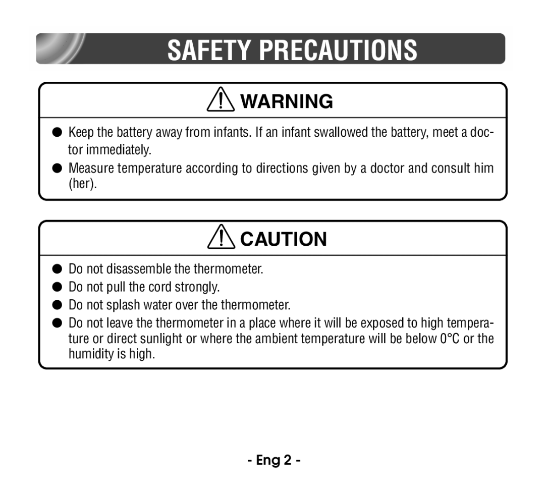 Citizen CT915 instruction manual Safety Precautions 