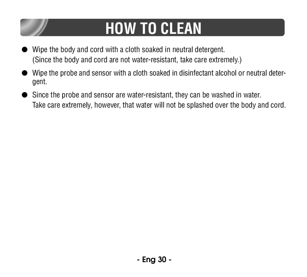 Citizen CT915 instruction manual HOW to Clean 