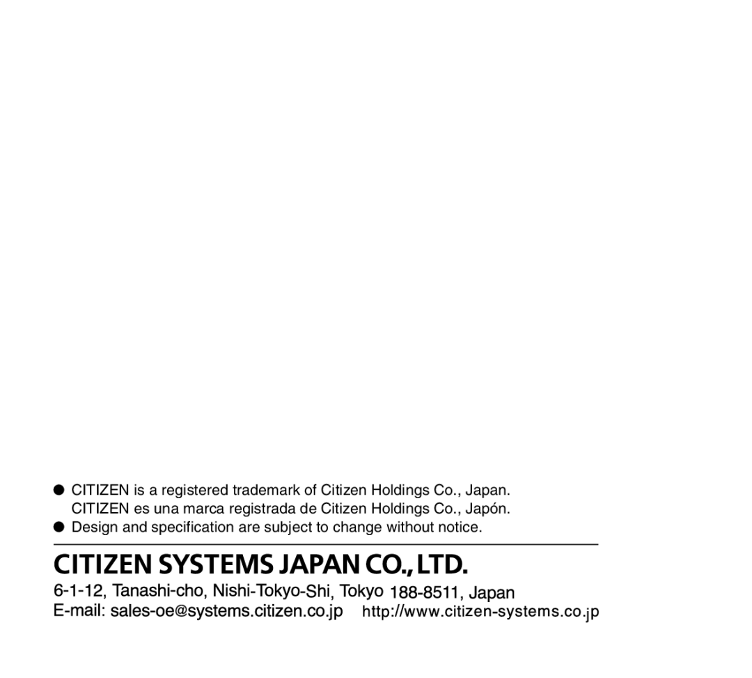 Citizen CT915 instruction manual 