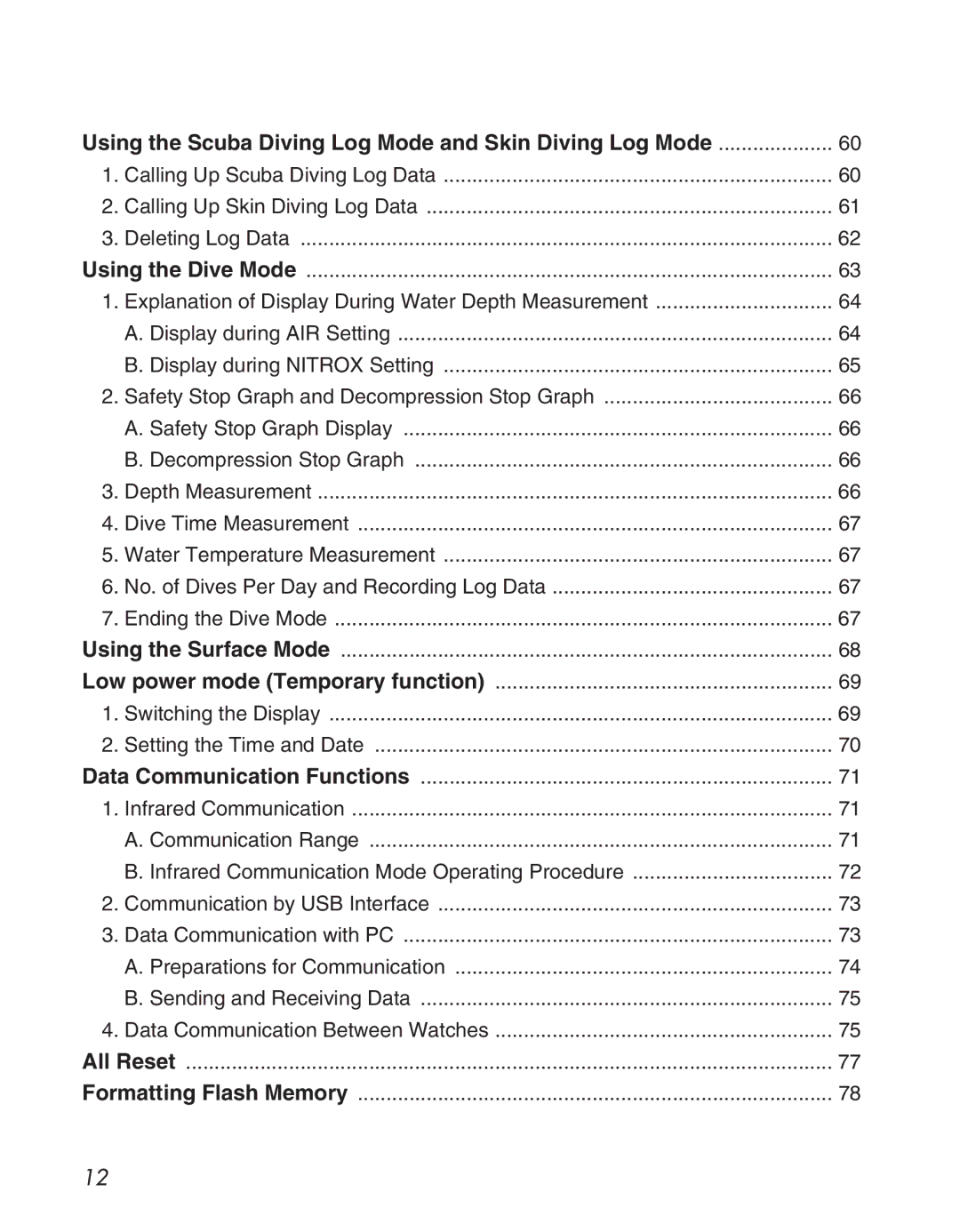 Citizen D710/D716 instruction manual Using the Scuba Diving Log Mode and Skin Diving Log Mode 