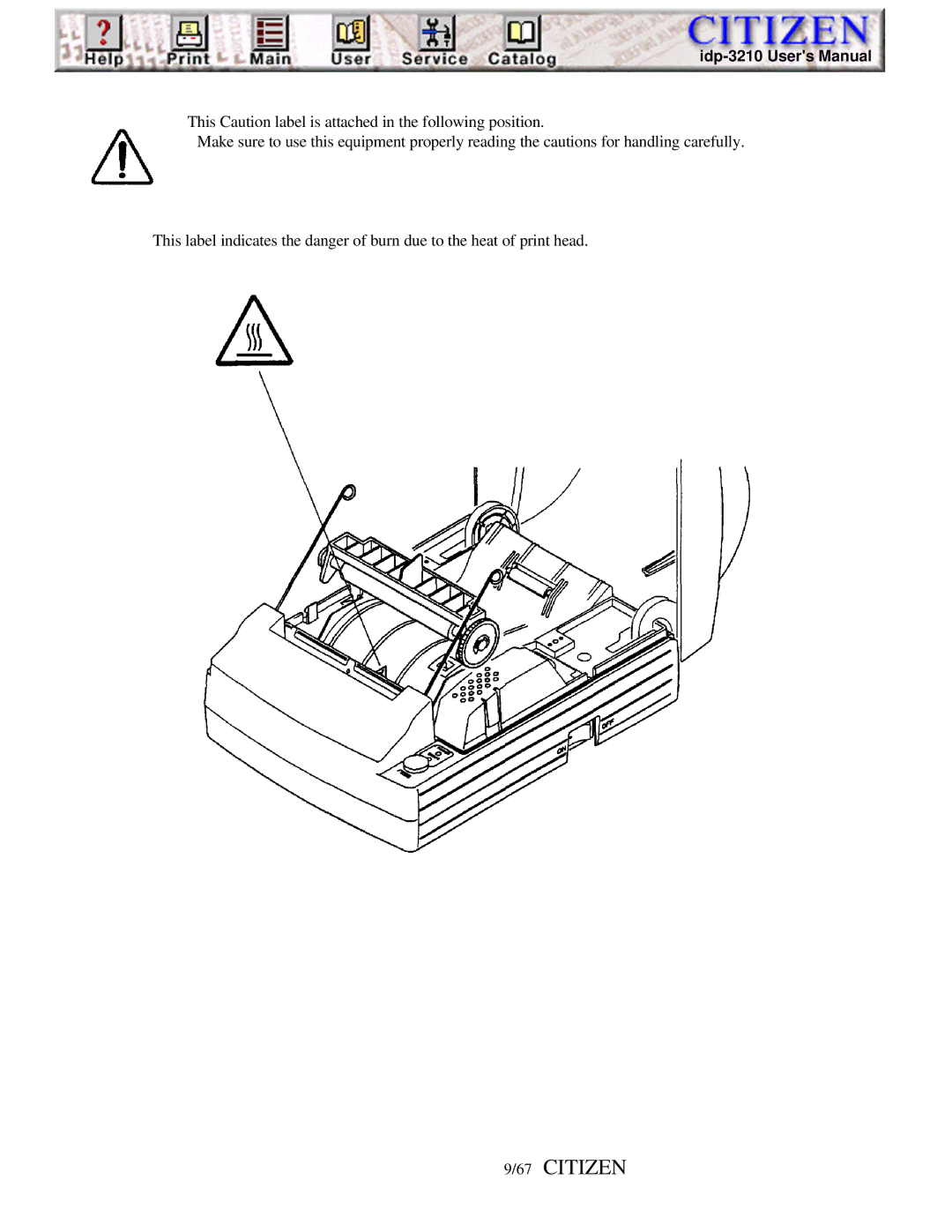 Citizen Line Thermal Printer, iDP-3210 user manual Citizen 